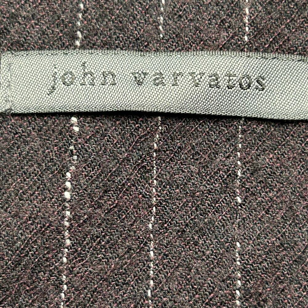 John Varvatos dark plum white striped dress trucker jacket size EU 48 (*US M) - Picture 9 of 14
